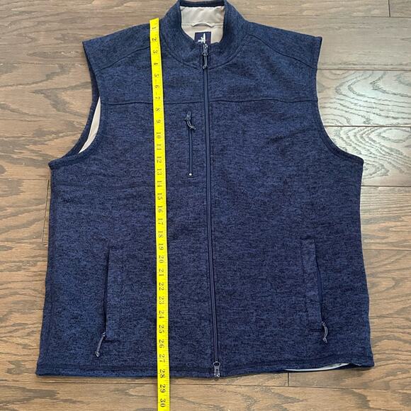 Johnnie O Tahoe Fleece Vest Blue Two Way Zip Size XL - Picture 4 of 7